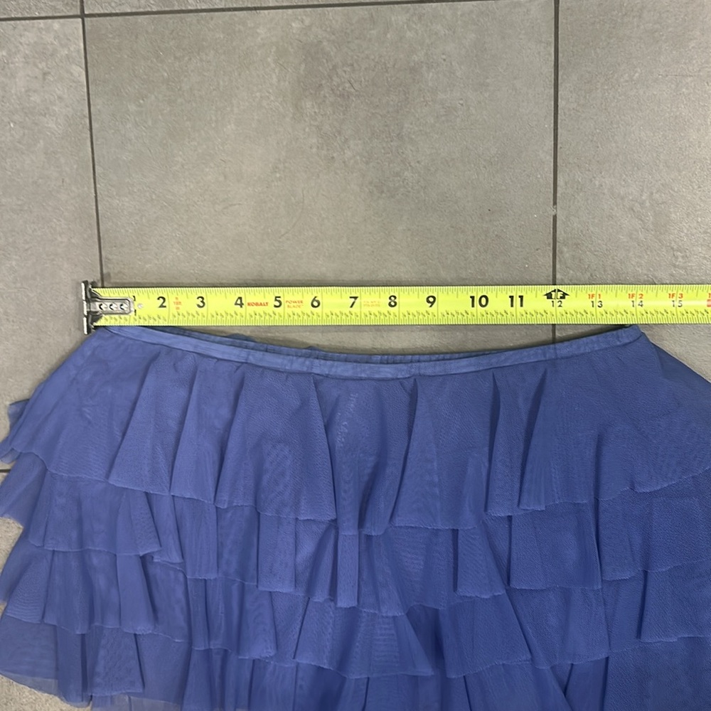 Norma Kamali Ruffle Skort in Blue - Picture 4 of 10